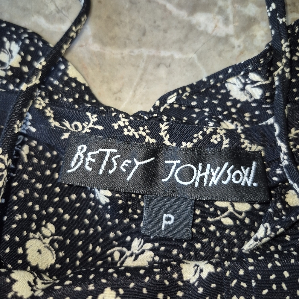 Betsey Johnson y2k Vintage 90s Rare Floral and Bow Black and Cream Patterned Set - Picture 6 of 16